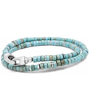 Nialaya Heishi Wrap Bracelet - Blauw