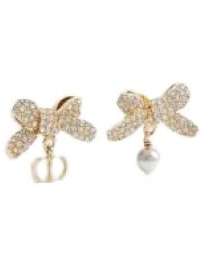 Dior Accessoires ,Geel ,Delicate Bow Earrings - Metallic