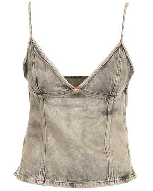DIESEL Sleeveless Tops - Gris