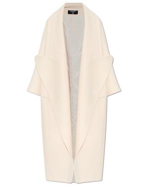 Balmain Lange Jas Met Enkele Split - Naturel