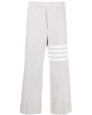 Thom Browne Wide Trousers - Bianco