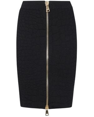 Balmain Midi Skirts - Black