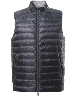 Herno Jassen ,Zwart ,Nylon Reversible Vest - Grijs