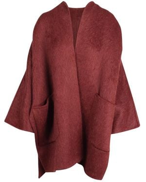 Max Mara Jas Met Lange Pool Van Wol En Alpaca - Rood