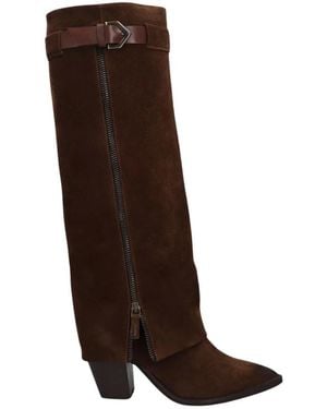 Lina Locchi Heeled Laarzen Aw448 - Bruin