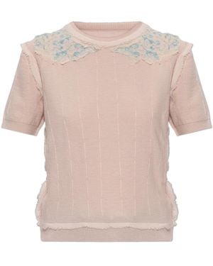 Maison Margiela Round-Neck Knitwear - Pink
