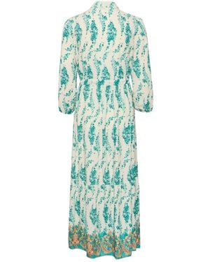 Cream Midi Dresses - Green