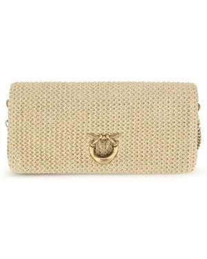 Pinko Love Bag Click Soft Horizontal Classic Medium - Natur