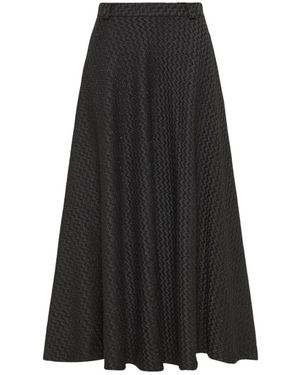 Niu Midi Skirts - Negro