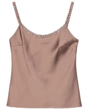 D.exterior Sleeveless Tops - Brown
