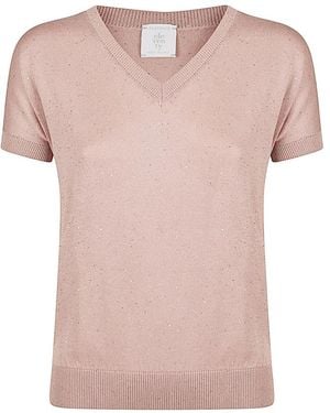 Eleventy V-Neck Knitwear - Rosa