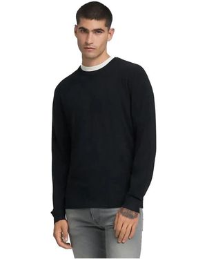 Replay Round-Neck Knitwear - Black