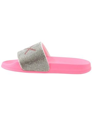 Sun 68 Slippers Strass Logo - Pink