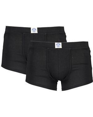 North Sails Boxer in cotone neri bi-pack - Nero