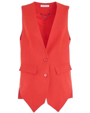 Manila Grace Jassen ,Rood ,Rode Elegant Verfijnde Sweater Vest