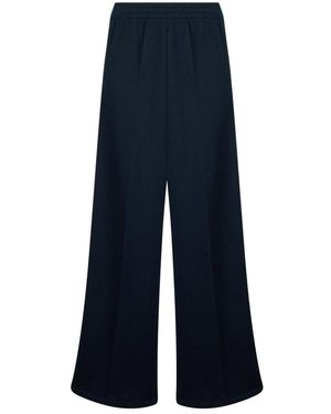 Gucci Broeken ,Blauw ,Katoen Rib Cotton Jersey Leisure Pants Met Web