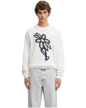 Maison Kitsuné Round-Neck Knitwear - Grigio