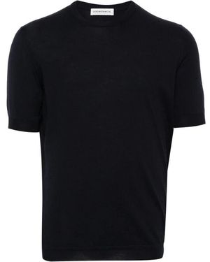GOES BOTANICAL Merinowolle Botanisches Crew Neck T-Shirt - Schwarz