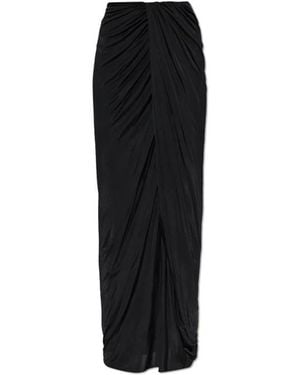 Balmain Rokken ,Zwart ,Draped Side-Slit Skirt