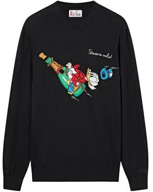 MC2 Saint Barth Heron Rundhals-Pullover - Schwarz