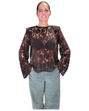 Please Overhemden ,Bruin ,Polyester Polyester T-Shirt - Rood