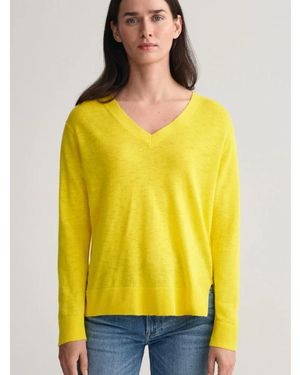 GANT V-Neck Knitwear - Yellow
