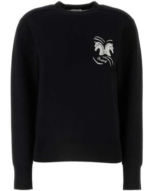 Burberry Round-Neck Knitwear - Negro