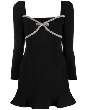 Self-Portrait Short Dresses - Black