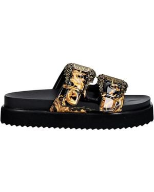 Versace Jeans Couture Sliders - Negro