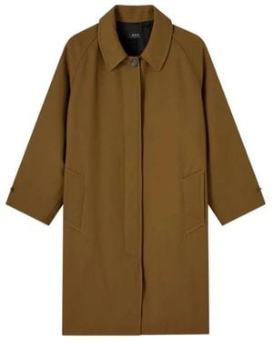 A.P.C. Single-Breasted Coats - Verde