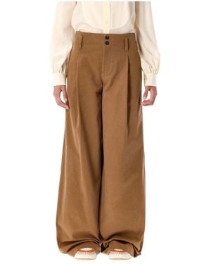 Chloé Wide Trousers - Brown