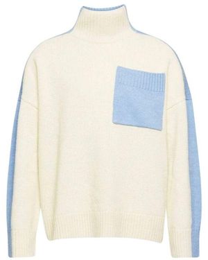 JW Anderson Zweifarbiger Taschenpullover - Weiß