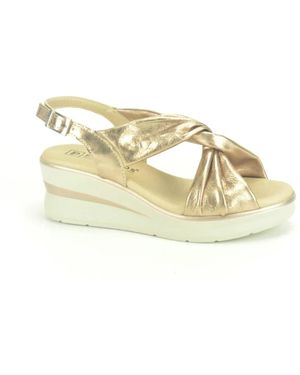 Pitillos Soepele Sandaal Met Franje - Metallic