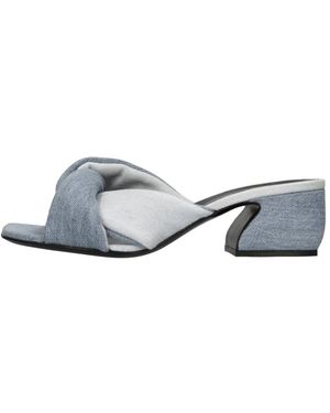 Sergio Rossi Denim Mules - Blauw
