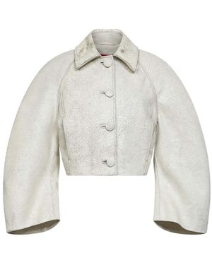DIESEL Leather Jackets - Grey