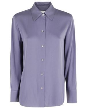 Vince Overhemden ,Paars ,Zijden Blouse - Blauw