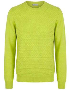 Malo Truien & Vesten ,Groen ,Kasjmier Trui Met Ronde Hals