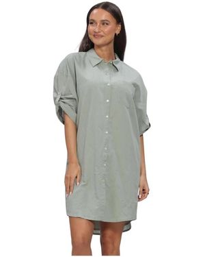 Notre-v Kleedjes ,Groen ,Katoen Nv-Henline Blouse Dress - Grijs