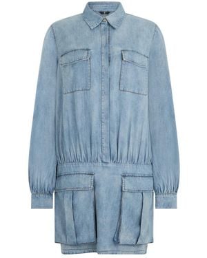 7 For All Mankind Short Dresses - Blue
