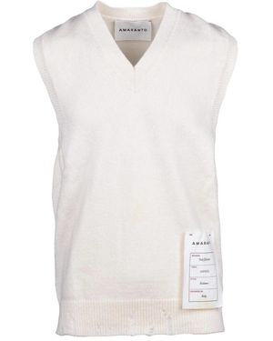 Amaranto V-Pullover - Weiß