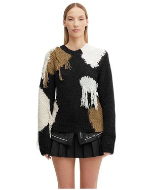 ANDERSSON BELL Truien & Vesten ,Veelkleurig ,Katoen Sylvia Abstract Patchwork Sweater - Zwart