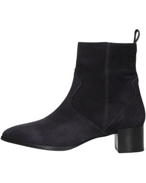 Notre-v Blaue Wildleder Stiefeletten Stilvolles Modell - Schwarz