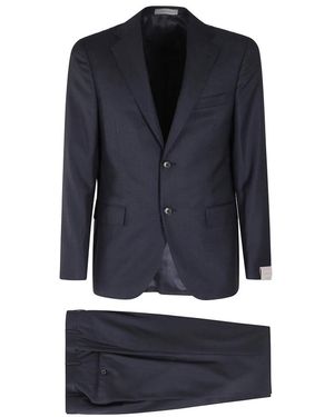 Corneliani Single Breasted Suits - Blu
