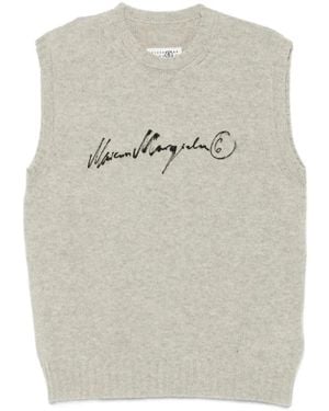 MM6 by Maison Margiela Sleeveless Knitwear - Grey