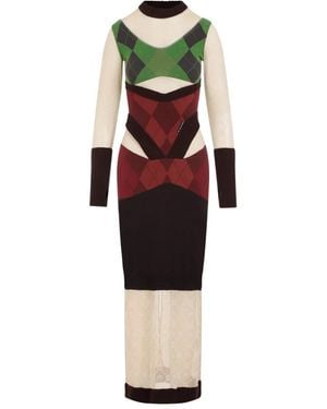 Marine Serre Fitted Dress For - Red
