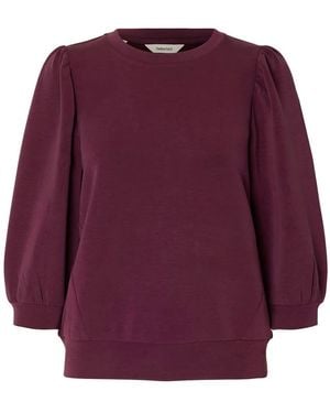 SELECTED Tenny Sweat Top - Paars