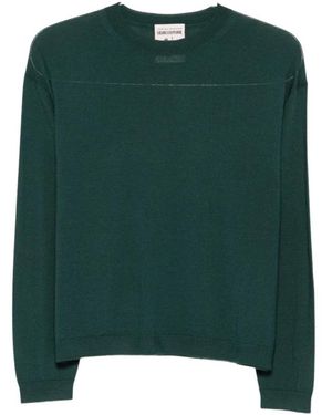 Semicouture Round-Neck Knitwear - Verde