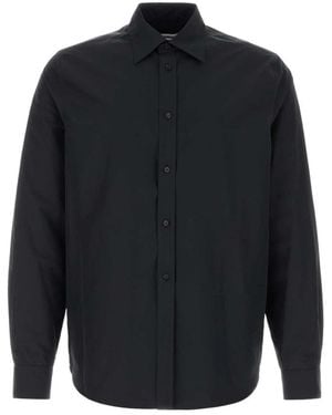 Jil Sander Overhemden ,Zwart ,Polyester Polyester Shirt - Blauw