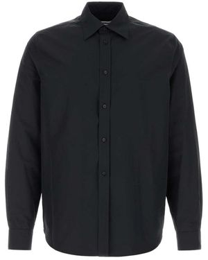 Jil Sander Overhemden ,Zwart ,Polyester Polyester Shirt - Blauw