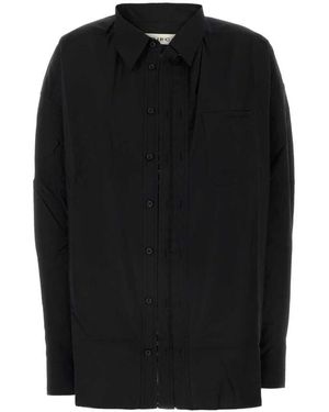 Y. Project Oversize schwarze popeline bluse